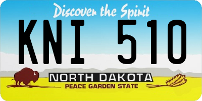 ND license plate KNI510