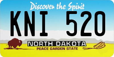 ND license plate KNI520