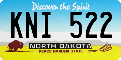 ND license plate KNI522