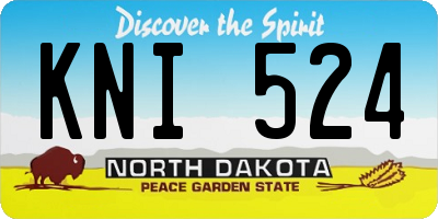 ND license plate KNI524