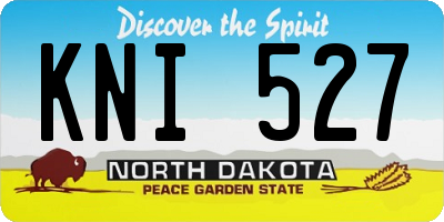 ND license plate KNI527
