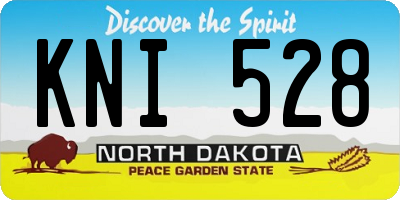 ND license plate KNI528