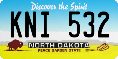 ND license plate KNI532