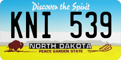 ND license plate KNI539