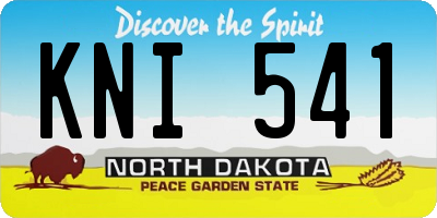 ND license plate KNI541