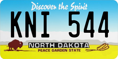 ND license plate KNI544