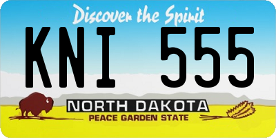 ND license plate KNI555