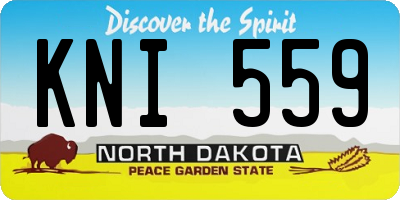 ND license plate KNI559