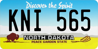 ND license plate KNI565