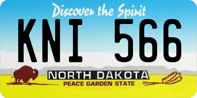 ND license plate KNI566