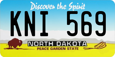 ND license plate KNI569