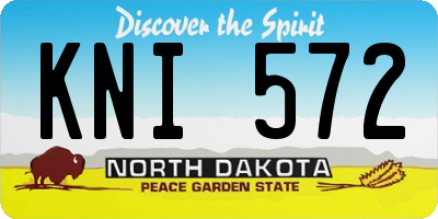 ND license plate KNI572