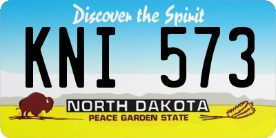 ND license plate KNI573