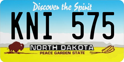 ND license plate KNI575