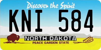 ND license plate KNI584