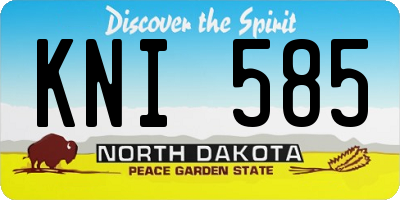 ND license plate KNI585