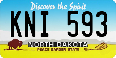 ND license plate KNI593
