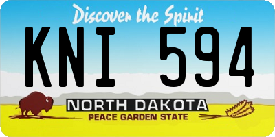 ND license plate KNI594