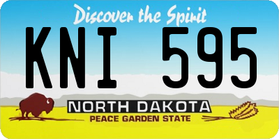 ND license plate KNI595