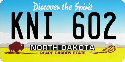 ND license plate KNI602