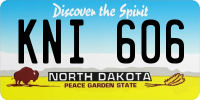 ND license plate KNI606