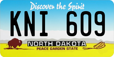 ND license plate KNI609