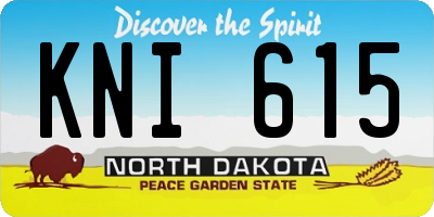 ND license plate KNI615