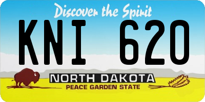 ND license plate KNI620