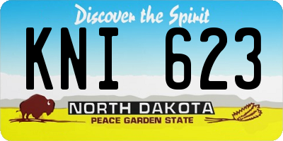 ND license plate KNI623