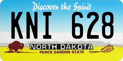 ND license plate KNI628
