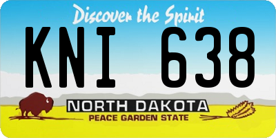 ND license plate KNI638
