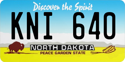 ND license plate KNI640