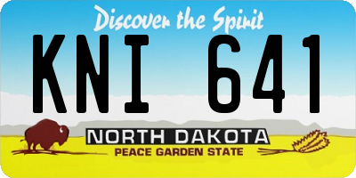 ND license plate KNI641
