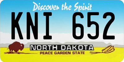 ND license plate KNI652