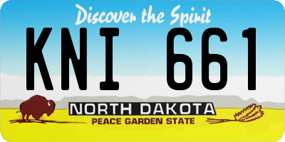 ND license plate KNI661