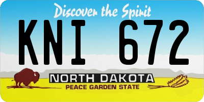 ND license plate KNI672