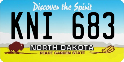 ND license plate KNI683