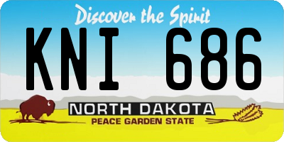 ND license plate KNI686