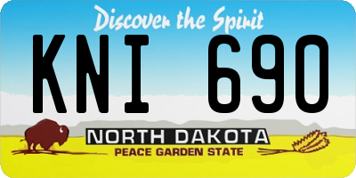 ND license plate KNI690