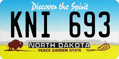 ND license plate KNI693