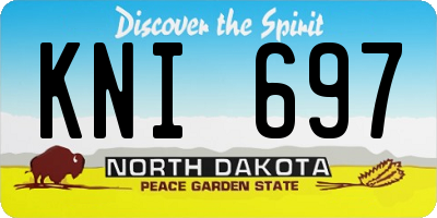 ND license plate KNI697