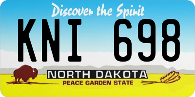 ND license plate KNI698