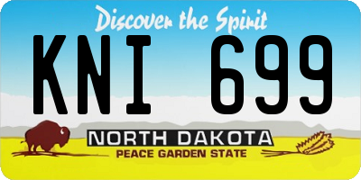 ND license plate KNI699