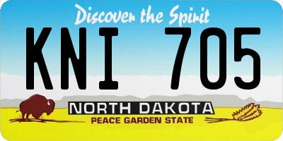 ND license plate KNI705