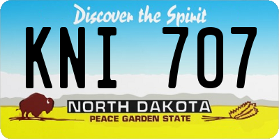 ND license plate KNI707