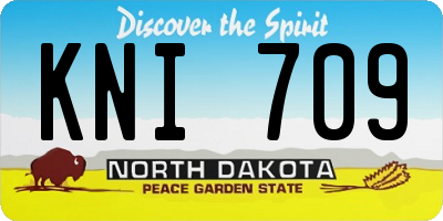 ND license plate KNI709