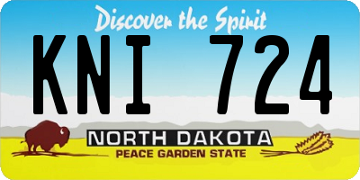 ND license plate KNI724