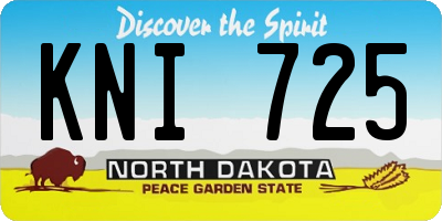 ND license plate KNI725