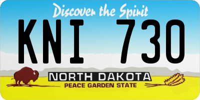 ND license plate KNI730