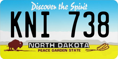 ND license plate KNI738